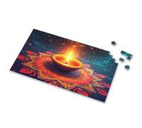 Jeux pour enfants de 8 à 12 ans Une bougie allumée dans un support décoratif entouré de motifs complexes de mandala. Puzzles Eurographics de 1000 pièces (500 pièces)