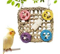 Jeux pour perruches | Jouets naturels colorés pour cocorite | balançoires et trésors pour petits animaux, accessoires pour cage avec fonctions d'escalade, de fourrage et d'entraînement pour volées