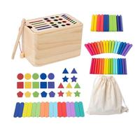 Jeux pour variétés éducatives - Trieur de Couleurs en Bois, activités sensorielles, Jouets éducatifs - Amélioration des Formes - Coordination œil-Main pour Tout-Petits, Filles