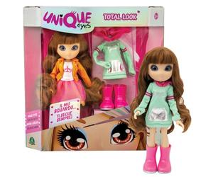 JEUX PREZIEUX Unique Eyes - Poupée articulée de 25 cm de haut avec de grands yeux magiques et profonds, suit votre regard, Sophia Fashion Doll avec extra tenue, pour les filles à partir de 3 ans,