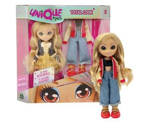 JEUX PREZIEUX Unique Eyes - Poupée articulée de 25 cm de haut avec de grands yeux magiques et profonds, suit votre regard, Amy Fashion Doll avec extra tenue, pour les filles à partir de 3 ans,