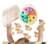 Jeux sensoriels pour - Plateau Rotatif pour Apprentissage interactif, Jeu de société en Bois à Assortir | pour garçon, Fille, étudiant, garçon, école, Voyage, Salle de Jeux, Interaction Entre