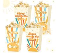 JeVenis 12 boîtes à popcorn soleil décorations pour la douche de bébé here comes the son boîtes de cadeaux de fête décorations pour la fête de bébé here comes the son sunshine babyshower supplies