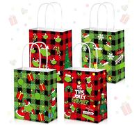 JeVenis 12 sacs de cadeaux de noël fournitures pour fêtes de noël sacs de fête pour pain d'épices sacs de fête en pain d'épice