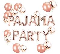 Jevenis ballons de fête en or rose pajama party bannière bannière pyjama party decor pyjama party spa party ballons