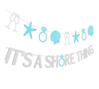 JeVenis Bannière avec coquillages « It's a Shore Thing » pour enterrement de vie de jeune fille