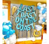 JeVenis Bannière de ballons « Last Toast On The Coast » - Décoration de fête pour enterrement de vie de jeune fille