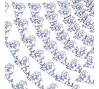 JeVenis Bannière florale bleue pour femme - Décoration de fête prénuptiale, enterrement de vie de jeune fille, fiançailles, fête de mariage