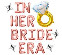 JeVenis Bannière In Her Bride Era en or rose In My Bride Era Décoration de fête d'enterrement de vie de jeune fille Décorations de fête de enterrement de vie de jeune fille