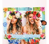 JeVenis Cadre d'accessoires de fête d'anniversaire Vaiana pour décoration d'anniversaire hawaïenne Luau Moana