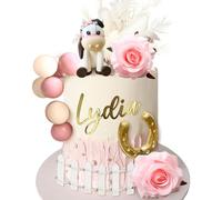 JeVenis cheval decoration gateau cowgirl topper fille equitation deco fete course chevaux western pour anniversaire baby shower