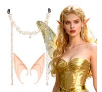 JeVenis costume elfe renaissance gants coiffe fée des bois bandeau front oreilles elfiques elfe des bois halloween mariage fête mariée