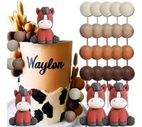 JeVenis Décor de Gâteau Cowboy Western - Cheval, Mon Premier Rodéo, Cowgirl - Pour Fête Rodeo