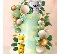 JeVenis décoration de gâteau animaux jungle décoration de gâteau animaux cake topper anniversaire cupcake topper animaux de la jungle décoration jungle enfants d'anniversaire deco gateau