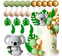 JeVenis décoration de gâteau animaux jungle décoration de gâteau animaux cupcake topper animaux de la jungle cake topper anniversaire décoration jungle enfants d'anniversaire deco gateau