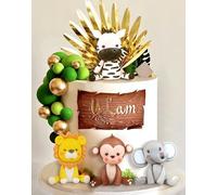 JeVenis décoration de gâteau animaux jungle décoration de gâteau animaux cupcake topper animaux de la jungle cake topper anniversaire décoration jungle enfants d'anniversaire deco gateau