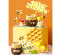 JeVenis Décoration de Gâteau Bourdon pour Fête de Bébé et Maman à l'Abeille - Fun to Bee One