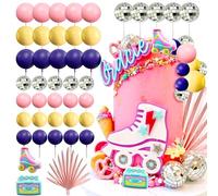 JeVenis décoration de gâteau disco décoration disco party disco ball decoration décoration de gâteau d'anniversaire pour femme