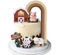 JeVenis decoration ferme anniversaire gateau vache moutons decoration gateau ferme anniversaire