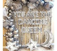 JeVenis décoration you are the dancing queen ballons you are the dancing queen bannière you are the dancing queen panneau you are the dancing queen décoration disco 70s fournitures de fête disco 70s