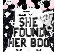 JeVenis Décorations de fête « She Found Her Boo » pour enterrement de vie de jeune fille avec inscription « She Found Her Boo » jusqu'à la mort Do Us pour Halloween, enterrement de vie de jeune fille
