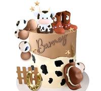 JeVenis décorations de gâteau cowboy rodéo western chapeau cowboy anniversaire bottes cowgirl accessoires cowboy