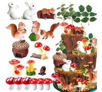 JeVenis Décorations de gâteau en forme de champignon - Animaux de la forêt et décoration de jardin - Fournitures de fête