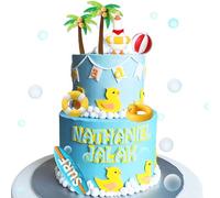 JeVenis décorations de gâteaux pour la fête de la plage et de la piscine décorations de gâteaux d'été pour filles décorations pour gâteaux luau décorations de gâteaux hawaïens pour les décorations