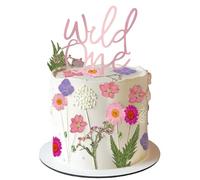 JeVenis decorations florales pour gateaux premier anniversaire fleurs sauvages decoration fete danniversaire florale
