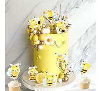 JeVenis décorations pour gâteaux abeilles décorations pour nids d'abeilles décorations pour gâteaux abeille abejitas para decoracion fleur de marguerite en guise de décoration gâteau pour babyshower