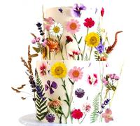 JeVenis décorations pour gâteaux en fleurs sauvages décoration de fleurs sauvages couvre gâteau pour shower de bébé baby in bloom pour anniversaire de femme Décoration de fête de mariage