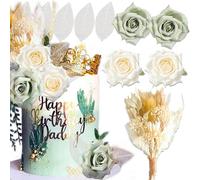 JeVenis dessus de gâteau boho vert décorations pour gâteaux boho décorations florales pour gâteaux décorations florales pour gâteaux décor de gâteau fleuri pour mariage babyshower fête d'anniversaire