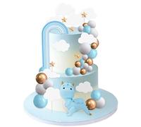 JeVenis dragon bleu decoration cupcake magique creature fantastique accessoires fete baby shower anniversaire celebration