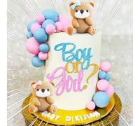 JeVenis Lot de 13 décorations de gâteau en forme d'ours en peluche pour garçon ou fille