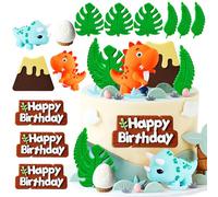 JeVenis luxe décorations pour gâteaux en forme de petits dinosaures dinosaur cupcake topper décorations pour petits dinosaures pour les fêtes d'anniversaire et les fêtes de fin d'année