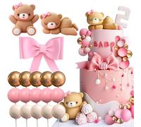 JeVenis luxe teddy ours gâteau décoration teddy bear baby douche décoration teddy bear anniversaire gâteau décoration bébé douche gâteau décoration décoration gâteau bébé fille