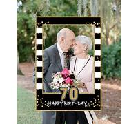 Jevenis Or Noir 70e Anniversaire Party Photo Booth Props 70e Anniversaire Cadre Photo 70 Anniversaire Cadre Photo