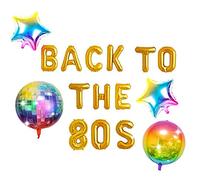 JeVenis retour vers les années 80 ballon bannière 80 s rétro fête ballon 80 s décorations de fête 80 s fournitures