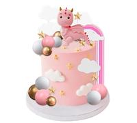 JeVenis rosa dragon decoration cupcake magique dragon decorations gateau fantastique accessoires fete fantasy babyshower anniversaire