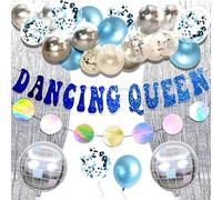 Jevenis you are the dancing queen bannière décoration dancing queen bachelorette party décorations mamma mia disco party decors années 70 disco décoration