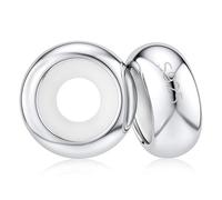 JEVIMORY Breloques stoppeuses en argent sterling 925 pour bracelets, perles d'espacement rondes pour bracelets à breloques pour femmes, Medium, Argent sterling, Pas de gemme