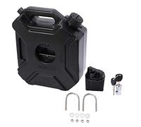 Jevina 5L litres RéServoir de Carburant Noir Peut Voiture Moto Essence de Rechange RéServoir D' de Secours Jerrycan Carburant- Bidon avec Serrure et Clé, (454464)