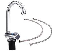 Jevina de cuisine pliable d'évier rotatif à 360 degrés, mitigeur eau froide et chaude à une main, en cuivre robuste pour bateaux de camping-car et petits espaces
