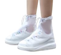 JEVRKAPZ Couvre-Chaussures de Pluie imperméables pour Hommes et Femmes - avec Fermeture éclair - Antidérapantes - Réutilisables - Semelle en Caoutchouc PVC - pour la randonnée, l'escalade, Le Camping