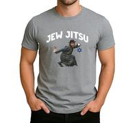 Jew Jitsu - Design amusant avec inscription amusante - Motif amusant - Pour les fans de mèmes, les oiseaux amusants et les personnes ayant un sens ironique, Homme, gris, M