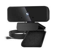 Jewan Webcam 1080P avec Microphone, USB A Webcam avec Réduction du Bruit et Cache-Objectif, Grand Angle 90°, Camera Streaming, Plug & Play, Web cam PC pour Vidéo Conférences