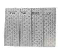Jewboer Lot de 4 pierres à aiguiser diamantées - Grain grossier/moyen/fin - Grain 400/600/1000/1200