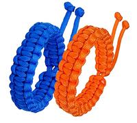 Jewboo Lot de 2 bracelets de survie tressés faits à la main en paracorde pour couples, hommes et femmes, taille réglable, Adjustable, Polypropylène, Pas de gemme