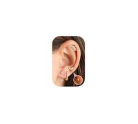 JeweBella 4Paires Hypoallergéniques Boucles d'Oreilles Femme Argent/Or Petites Boucles d'Oreille Acier Inoxydable Zircon Fleur Piercing Oreille Lot Clous d'Oreilles Créoles Or pour Multiple Piercing