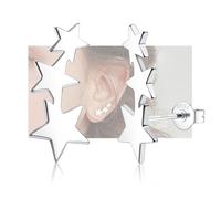 JeweBella Boucles d'Oreilles Étoile en Argent Sterling 925 pour Femme Fille Hypoallergéniques Boucles d'Oreilles Étoile Petits Clous d'Oreilles Cadeaux de Bijoux Argent/Or/Or Rose